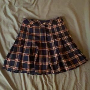 plaid mini skirt